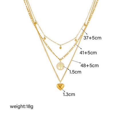 Multi-layer Tree Of Life Pendant Necklace