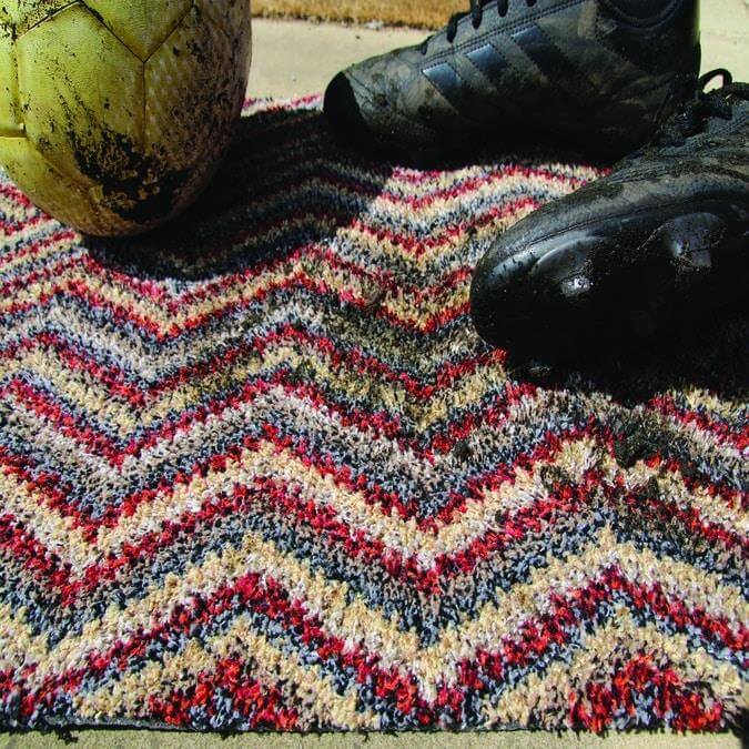 Washable Mat Chevron Design