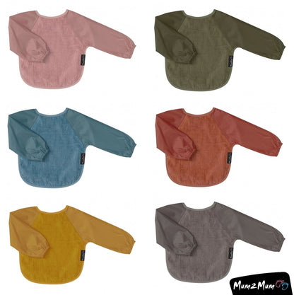 Mum 2 Mum Sleeved Wonder Bib - Two Sizes, 15 Colours