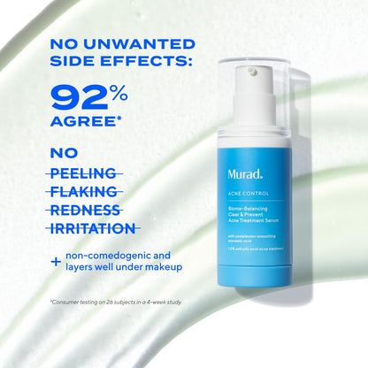 Murad Biome-Balancing Acne Treatment Serum – Salicylic, Mandelic & Glutamic Acids | 1.0 fl oz