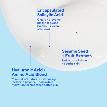 Murad Acne Control Clarifying Cream Cleanser | Gentle Salicylic Acid Face Wash for Acne-Prone Skin