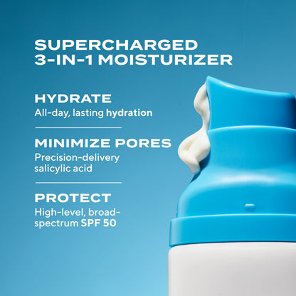 Murad Superactive Mattifying Oil and Pore Control Moisturizer SPF 50 - Shine-Free Hydration & Texture Smoothing (1.7 oz)