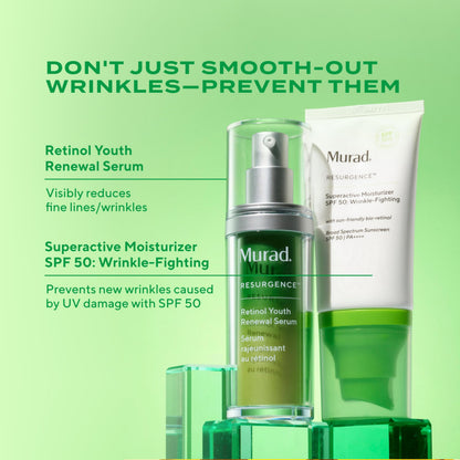 Murad Superactive SPF 50 Moisturizer – Bio-Retinoid Wrinkle-Fighting, Ultra-Sheer Sunscreen