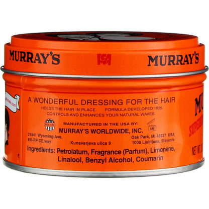 Murray's Superior Hair Dressing Pomade - 3 Oz (88 ml) - 3 Pack | Hold, Shine, No Acids or Alkalies