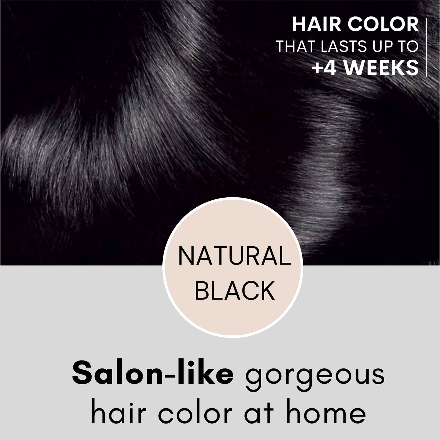 Muun Black Hair Dye Shampoo – 3-in-1 Ammonia-Free Color, Gray Coverage, 400ml