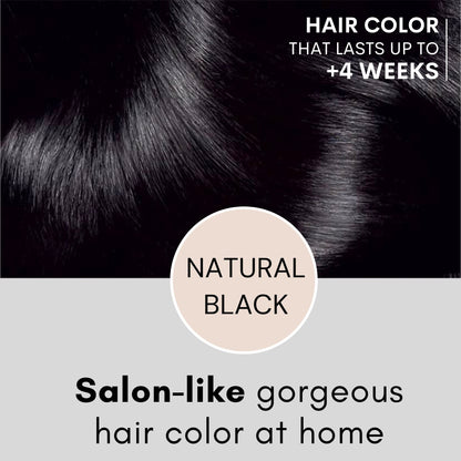 Muun Black Hair Dye Shampoo – 3-in-1 Ammonia-Free Color, Gray Coverage, 400ml