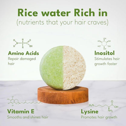 Muun Rice Water Shampoo Bar Pack 3 – Growth, Thickening & pH-Balanced, Vegan + Plastic-Free