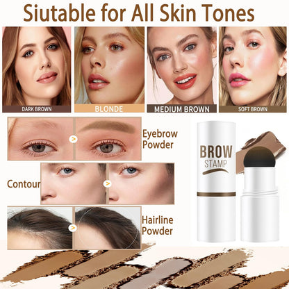 MVC Eyebrow Stencils & Stamp Kit – Easy, Natural Brows (Blonde)