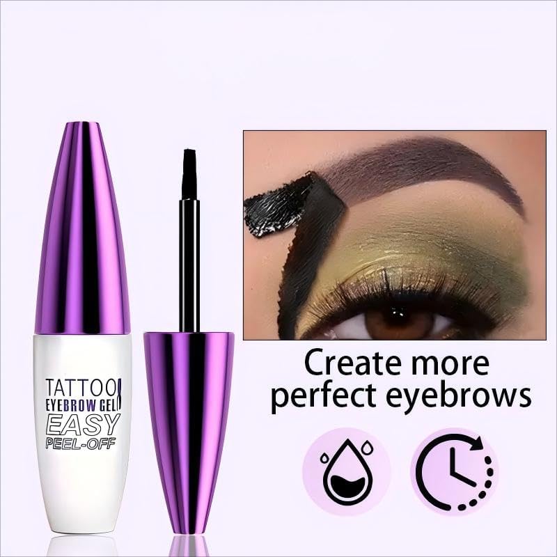 MVC 2 Pack Tattoo Eyebrow Gel – Easy Peel Off Tint, Waterproof & Sweatproof, Light Brown