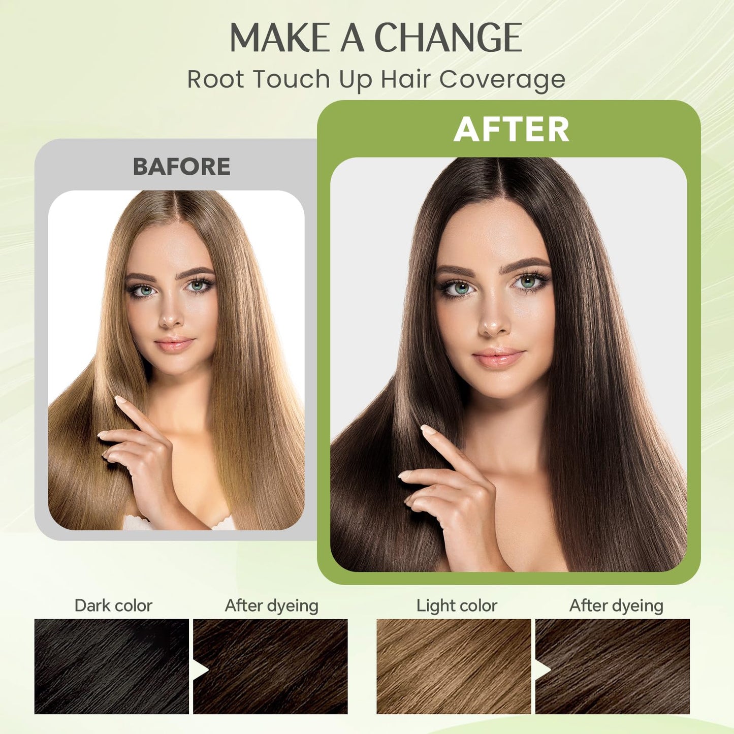 Mxvbaty Brown Hair Dye Shampoo 3-in-1 – Gray Coverage, Dark Coffee, 500 ml