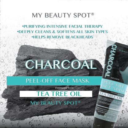 My Beauty Spot Charcoal Peel-Off Mask with Tea Tree, 6.7oz – Detoxify Pores