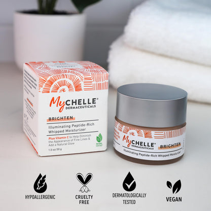 MYCHELLE Illuminating Peptide-Rich Whipped Moisturizer – 1.2 oz | Natural Glow & Peptides