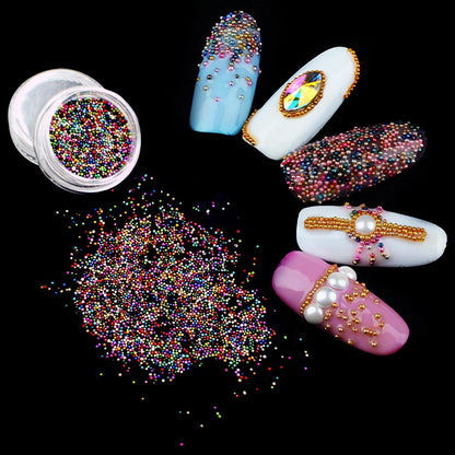Minejin Nail Art Mini Beads 3D Colorful Caviar Charms | Mygitter