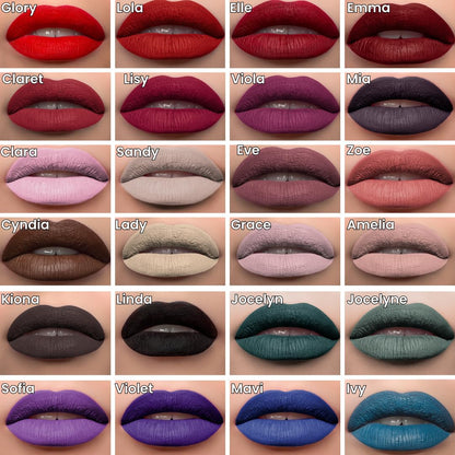 Mynena Matte Liquid Lipstick Black – Long-Lasting, Transfer-Proof, Vegan & Cruelty-Free