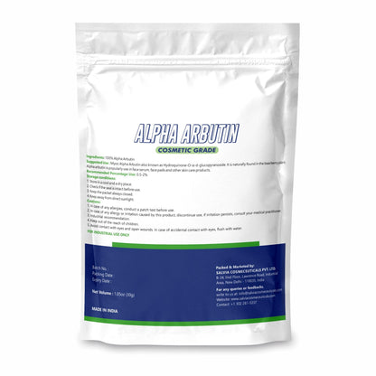 MYOC Alpha Arbutin Powder 30g – 100% Pure Cosmetic Grade for DIY Skincare & Industrial Use