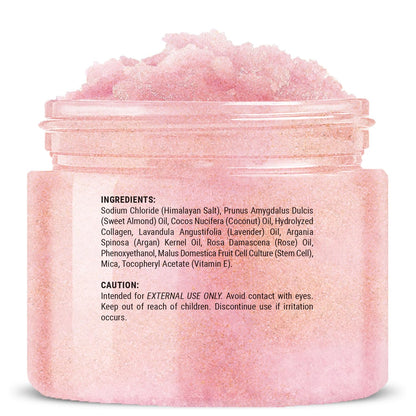 MYSTÉRE BEAUTÉ Himalayan Salt Body Scrub 12 oz – Collagen & Stem Cells Exfoliant