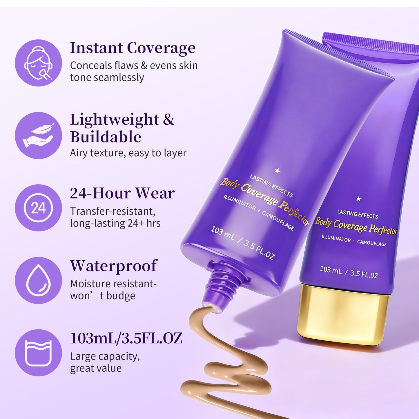 MyTend Body Coverage Perfector — Waterproof Tattoo Concealer for Full-Body, Long-Lasting Radiance