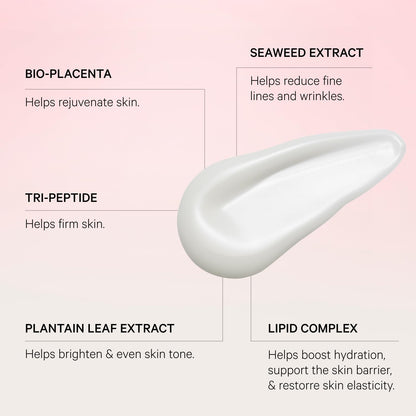 MZ SKIN Reviving Bio-Placenta & Stem Cell Serum 1.69 fl oz | Night Treatment with Peptides, Squalane & Hyaluronic Acid