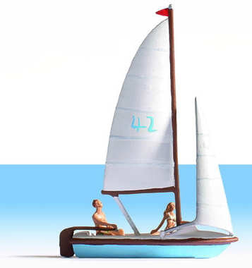 Sailboat and Characters Terrarium Figures 16824