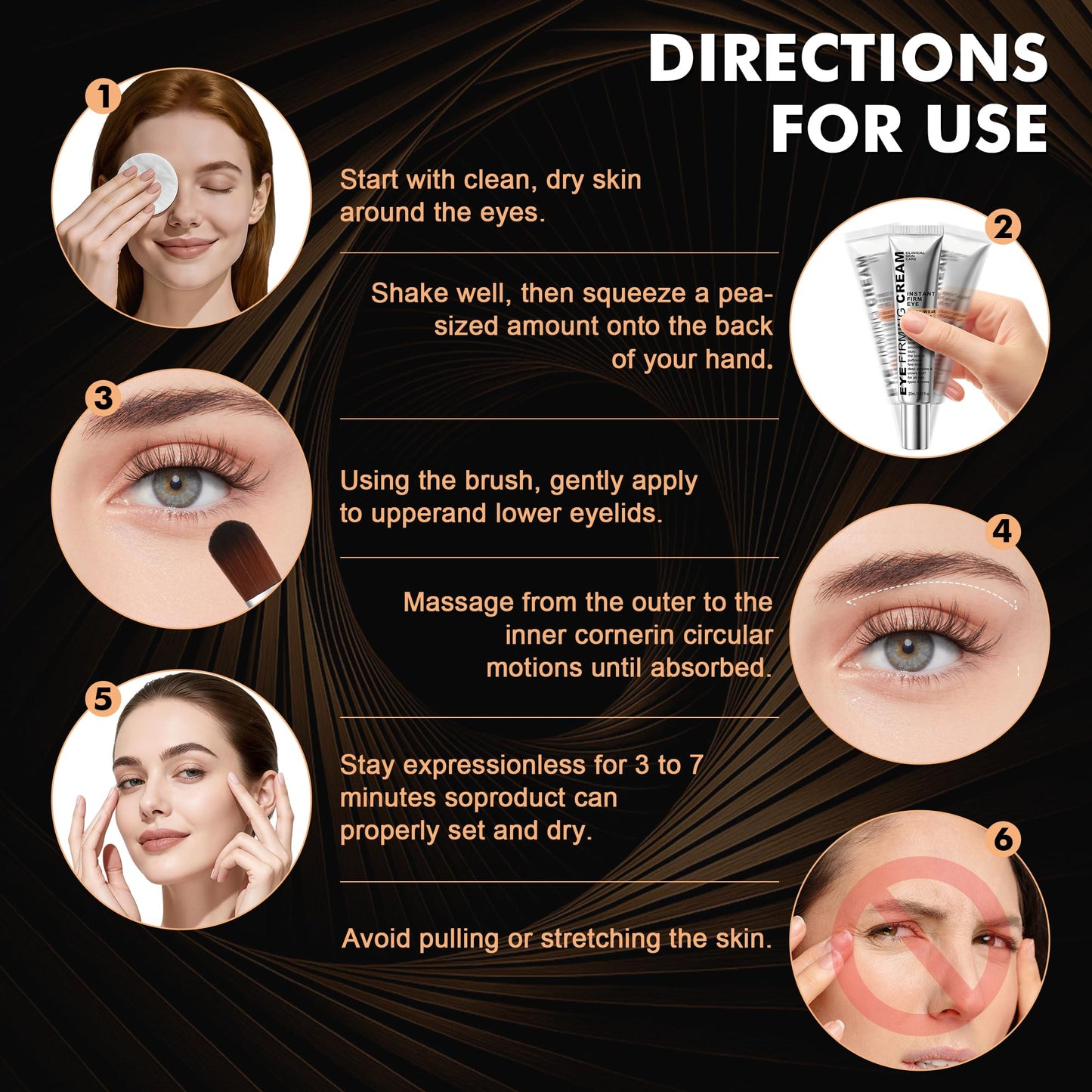 Nabevin KKP Perfection Eye Tightener with Brush – Instant Firming Formula | Portable 0.71 fl oz