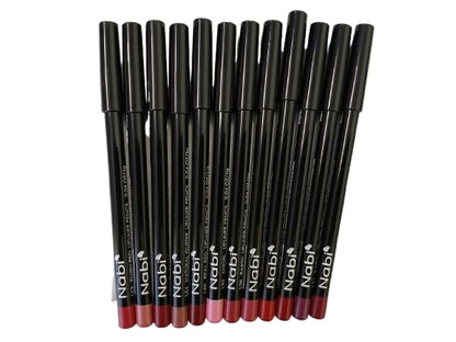 Nabi 12 Pieces Lip Liner Set – 12 Shades for Defined Lips | Long-Lasting, Precise