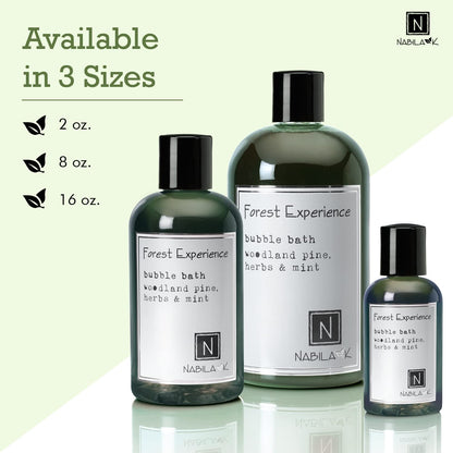Nabila K Forest Experience Travel-Size Bubble Bath – Pine, Herbs & Mint (2 oz)