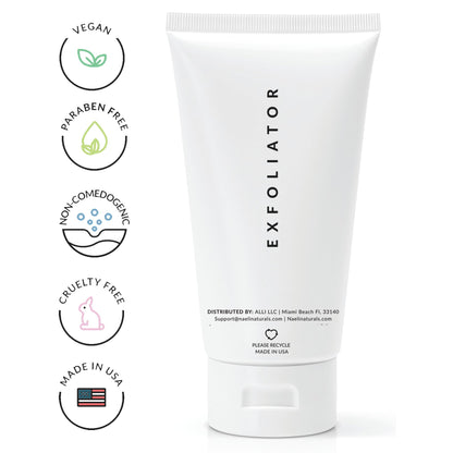 NAELI AHA/BHA Exfoliating Face Wash — 10% Glycolic Acid & Salicylic Cleanser, Pore Refining & Brightening, 6 oz