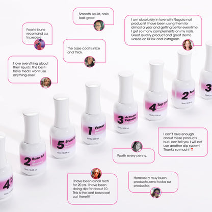 NAGAIA Premium Nail Dipping System - Dip Powder Art Base Coat, No UV Lamp, Low Odor