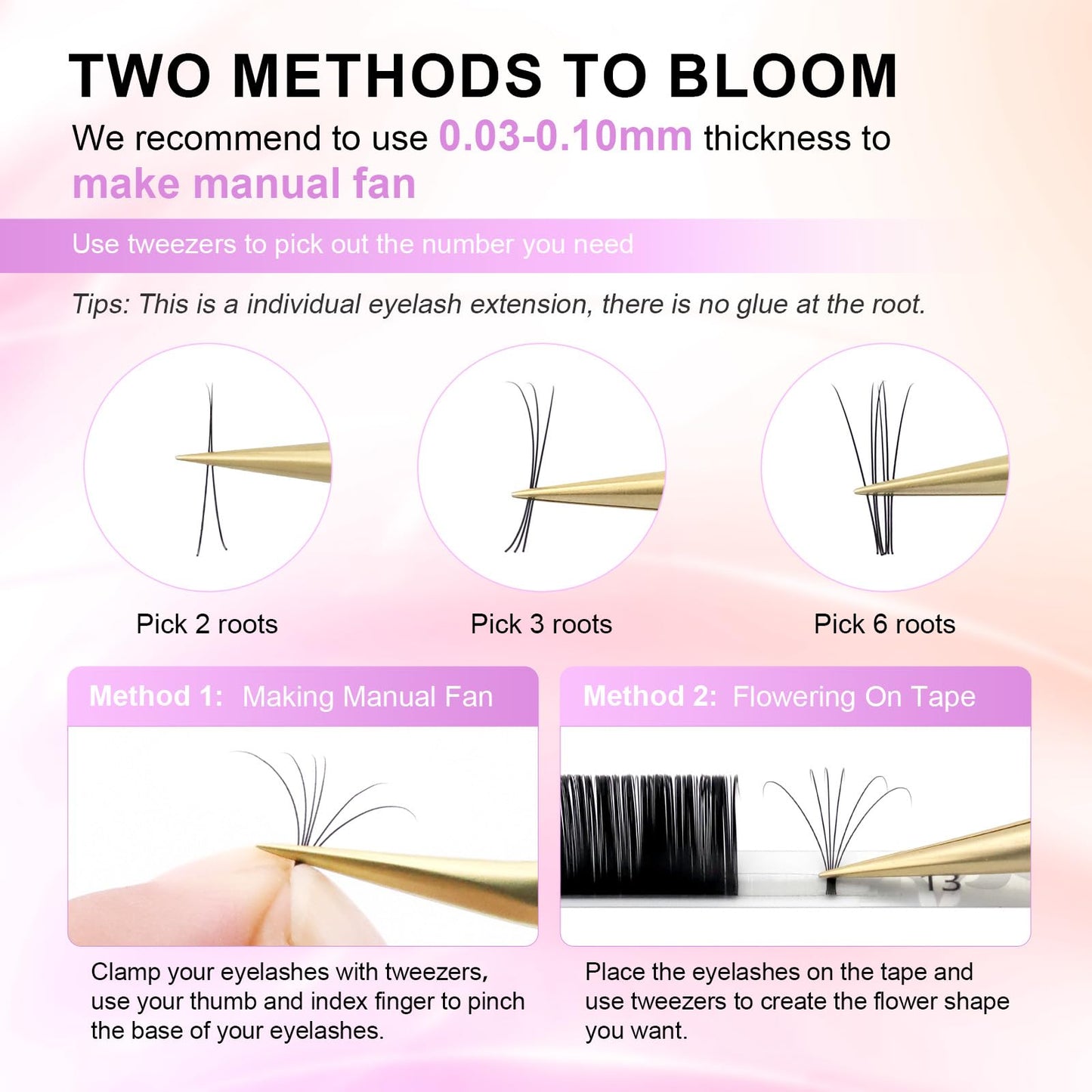 NAGARAKU Eyelash Extensions Classic: J/B/C/D/N/LC/LD/L/LB Curl, 0.03–0.20 Thick, 5–17mm, Matte Black