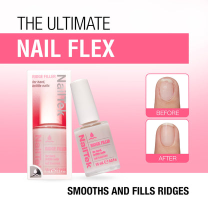 Nail Tek Ridge Filler Formula 3 – Clear Ridge Filler & Base Coat, 0.5 fl oz