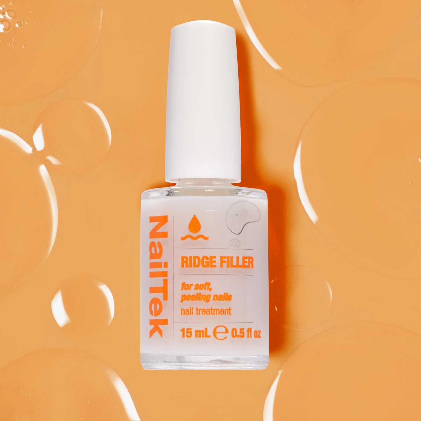 Nail Tek Ridge Filler Formula 2 – Clear Ridge Filler Base Coat for Soft, Peeling Nails