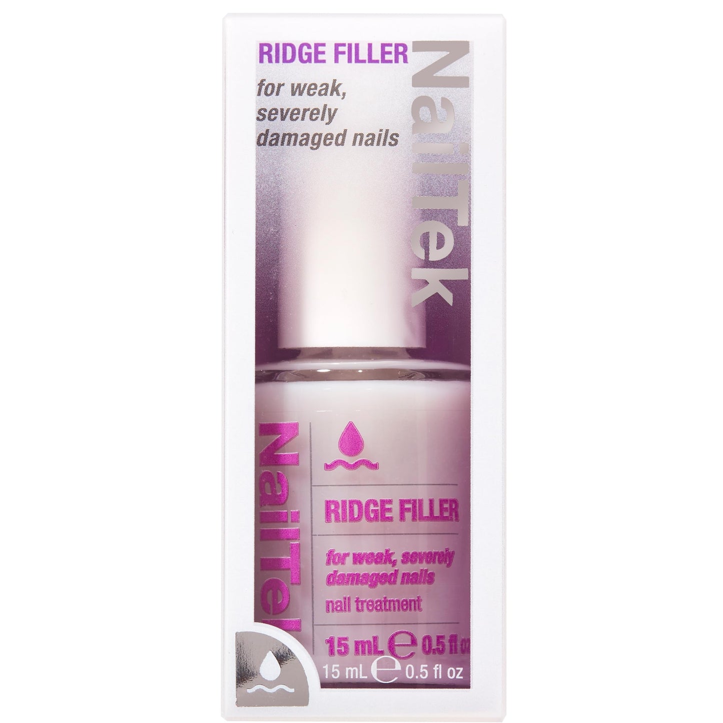 Nail Tek Ridge Filler Formula 4 — Clear Ridge Filler & Base Coat (0.5 fl oz)