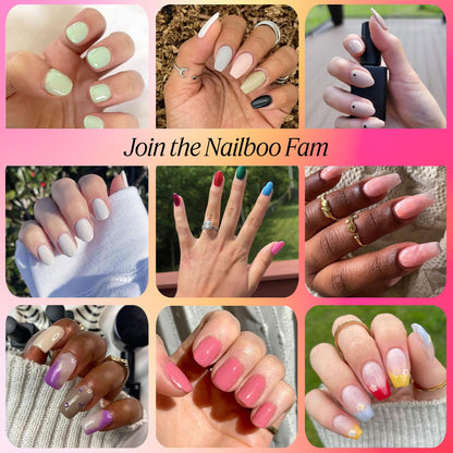 Nailboo Press On Nails – Salon-Quality Reusable Fake Nails with Strong Hold Glue