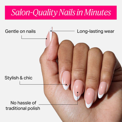Nailboo Press On Nails – Salon-Quality Reusable Fake Nails with Strong Hold Glue
