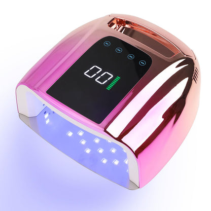 NailFace 96W Rechargeable UV LED Nail Lamp – Cordless Gel Nail Dryer with 42 Beads and Smart Sensor