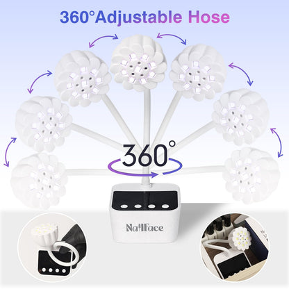 NailFace Flash Cure Lamp for Gel X Nails | Cordless Gooseneck UV/LED Nail Light, 6W
