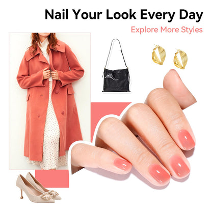 Nailshion Nude Nail Polish Set – 6 Neutral Shades, Quick-Dry, Non-Toxic, Castor Oil + Vitamin E