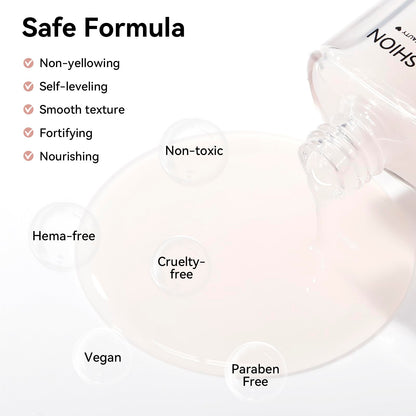 Nailshion Ridge Filler Base Coat 3-in-1 Nail Strengthener – Milky, Vegan, Salon‑Quality at Home