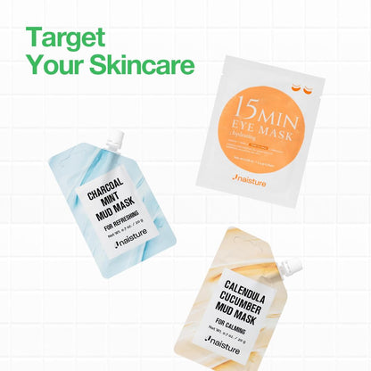 Naisture 15 Min Rescue Me Kit – All-in-One Skincare Gift Set with Face, Eye & Mud Masks