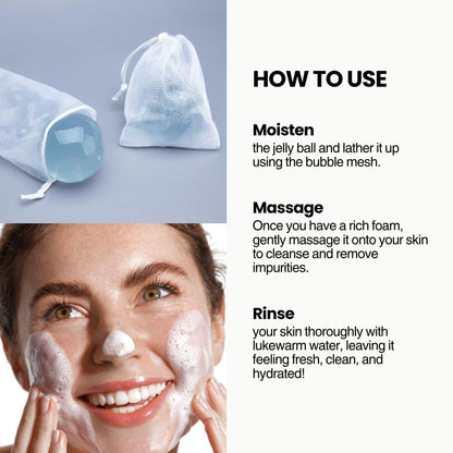 Naisture Be Bare Aqua Jelly Ball Cleanser | Daily Hydration for Dry Skin