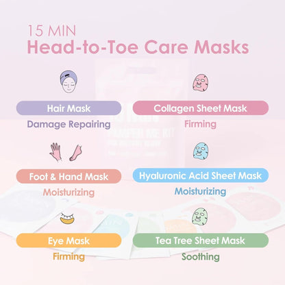 Naisture 15-Min Pamper Me Kit Duo (2-Pack) – Spa Skincare Gift Set (14 Masks)