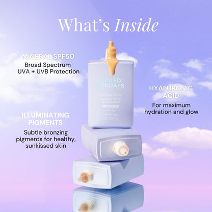 Naked Sundays CabanaGlow Sheer Tint SPF 50 – Lightweight Sunscreen Serum with Non-Nano Zinc Oxide