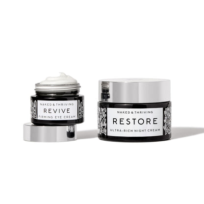 Naked & Thriving The Retinol-Alternative Duo – Restore Ultra-Rich Night Cream + Revive Firming Eye Cream