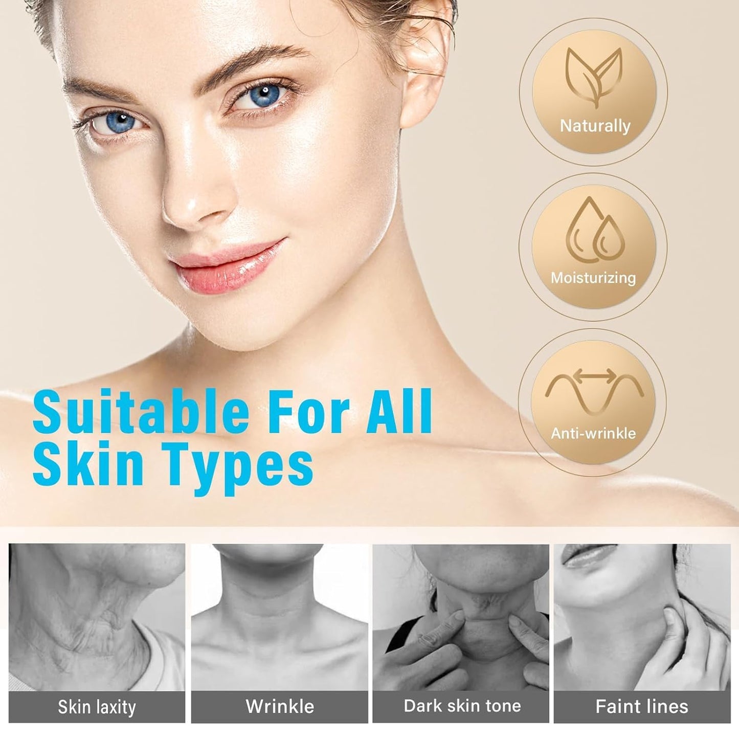 Nascence Anti Neck Wrinkle Patches – 5-Piece Moisturizing & Firming Neck Patches