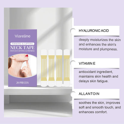 Nascence Neck Lift Tape – Invisible, Hypoallergenic 20 Pcs for a Smoother Neck