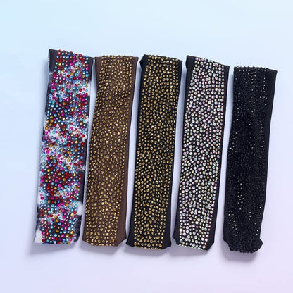 Natalie Mills Black Elastic Headband with Austrian Crystal – Yoga & Activewear