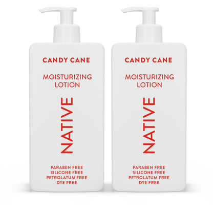 Native Candy Cane Body Lotion – 2-Pack, 16.5 oz | Silicone, Dye & Paraben Free