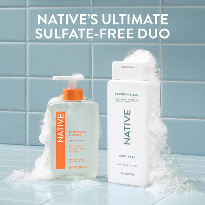 Native Body Wash Cashmere & Rain – Naturally Derived, Sulfate & Dye Free | 18 oz