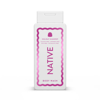 Native Body Wash Holiday Edition – Gumdrop Scent | 18 oz | Paraben, Sulfate & Dye Free