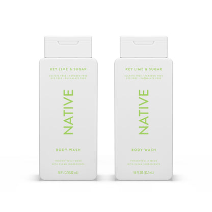 Native Body Wash – Naturally Derived Ingredients, Key Lime & Sugar, 18 oz